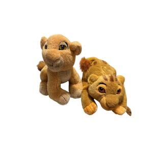 Vintage Disney World Disneyland Simba Nala Lion King Plush Stuffed Animal Lot 9”